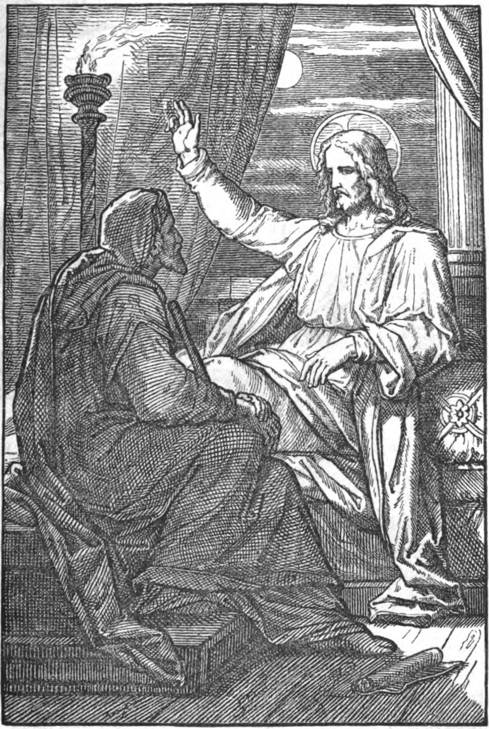 Jesus with Nicodemus