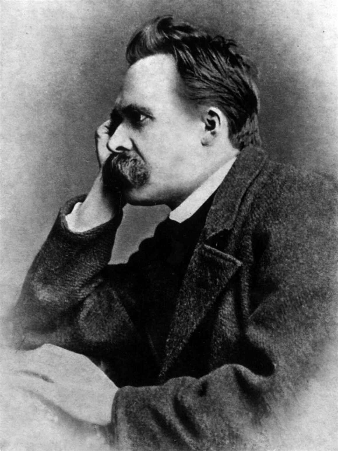 Portrait of Friedrich Nietzsche, 1882; One of five photographs by photographer Gustav Adolf Schultze, Naumburg, taken early September 1882