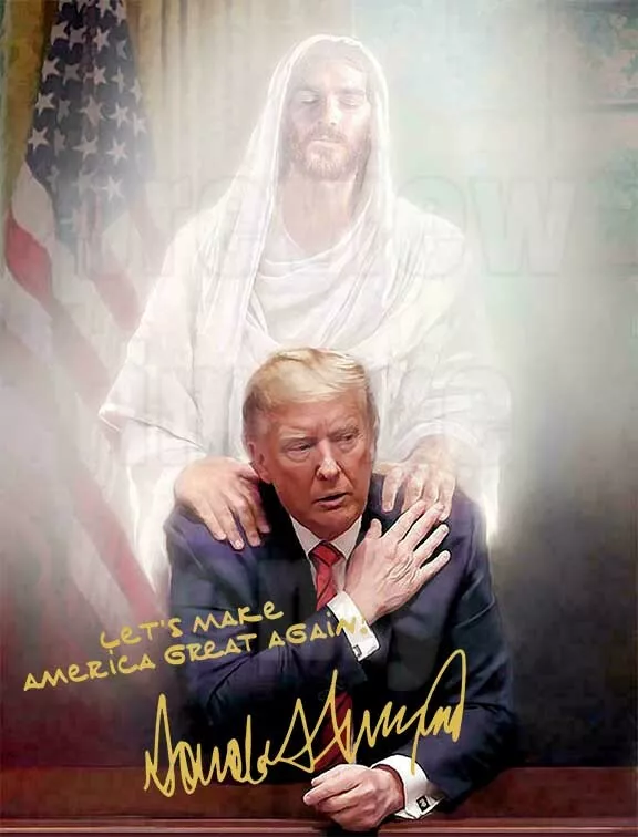 Jesus supporting Trump