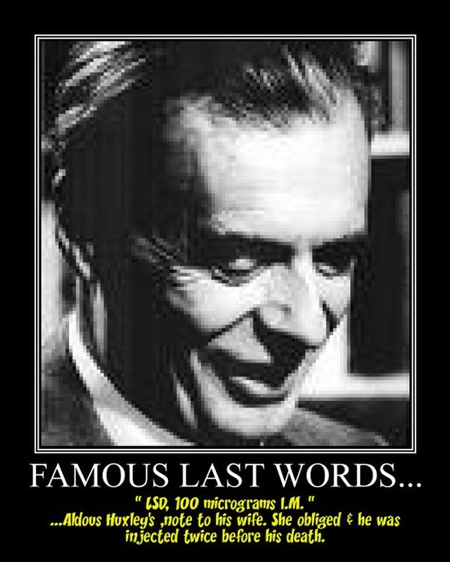 Aldous Huxley's last words