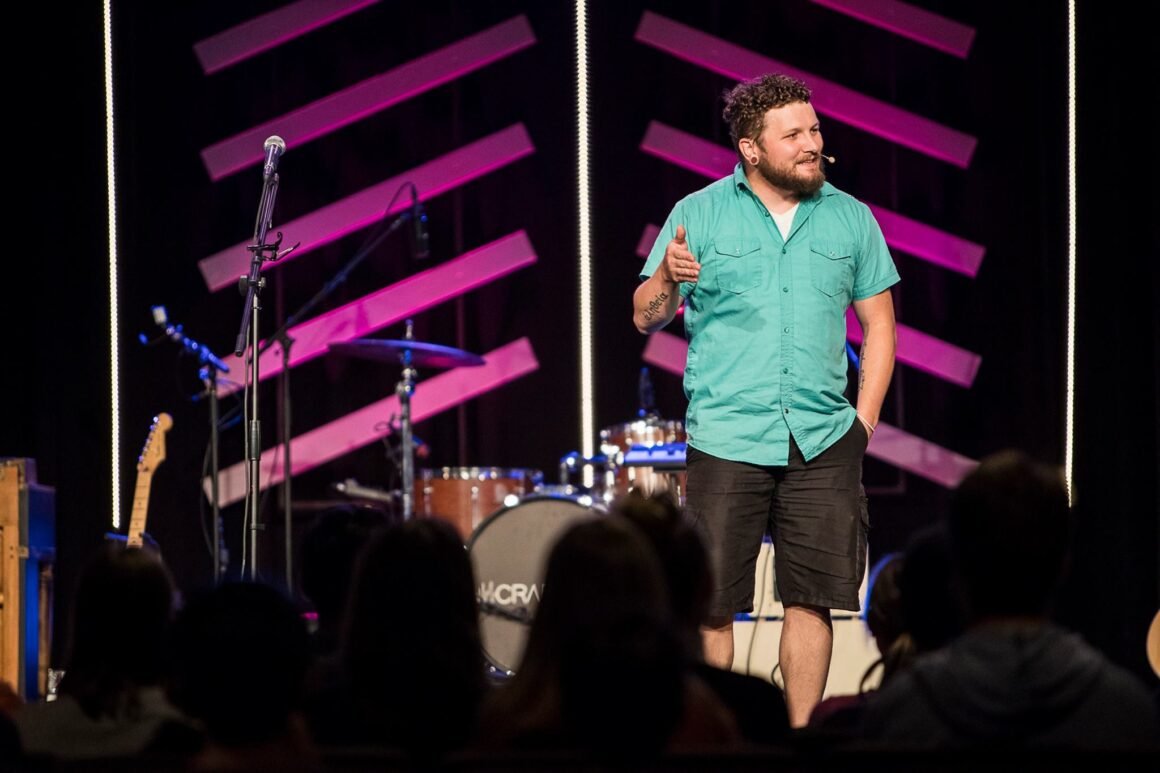 Paule Patterson preaching as a pastor  at Real Life church in Moscow, ID