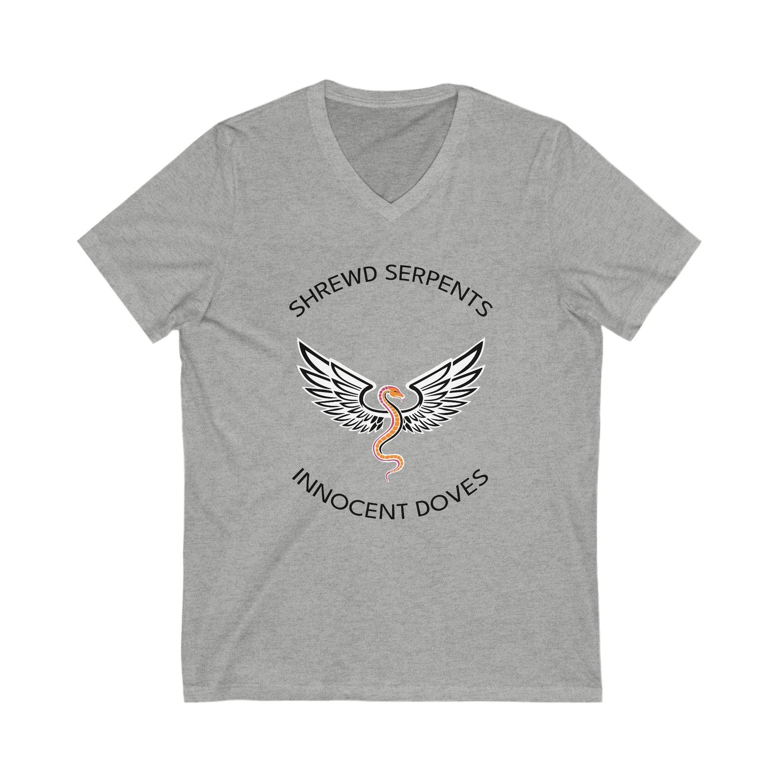 Shrewd Serpents - Innocent Doves V-Neck Tee - Image 4