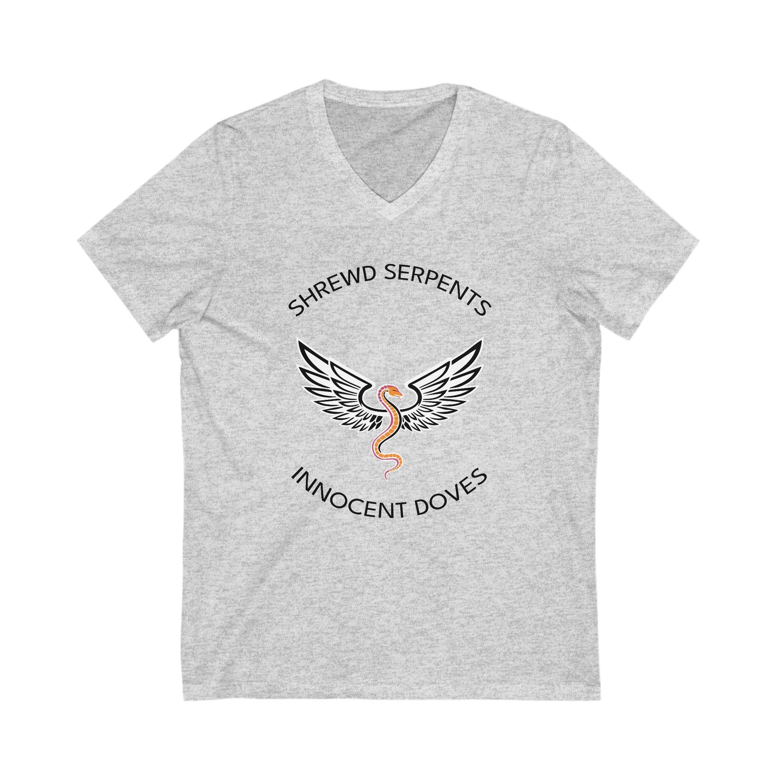 Shrewd Serpents - Innocent Doves V-Neck Tee - Image 2