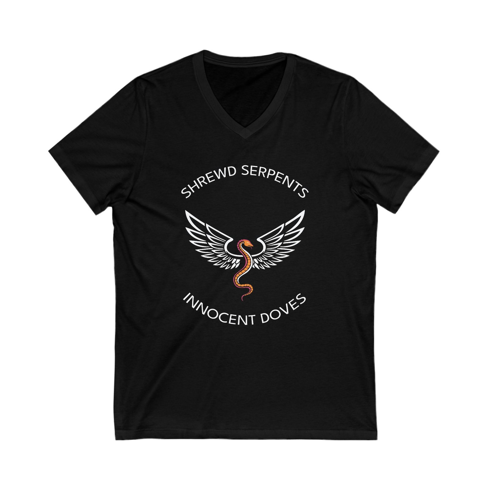 Shrewd Serpents - Innocent Doves V-Neck Tee - Image 3