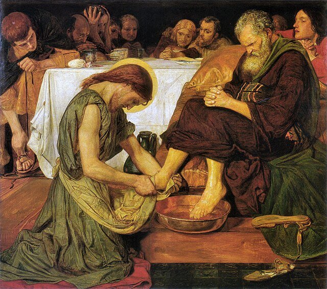 Jesus washing disciples feet