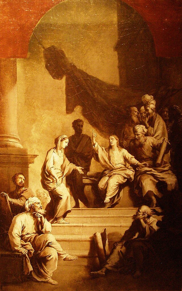 Jesus teaching in the Temple