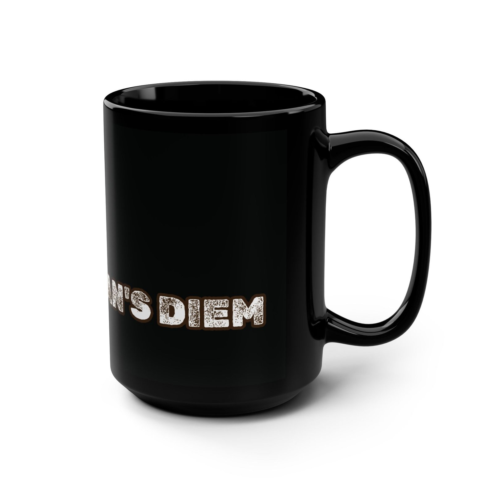 "Christ-Coffee-Carpe Satan's Diem" Coffee Mug - 15oz Black Ceramic - Drunk Pastor - Image 5