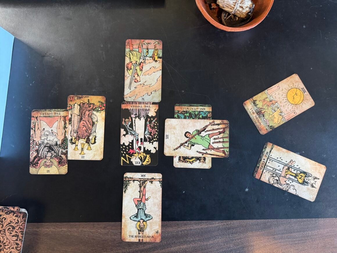 An example of personal tarot spread that hit some deep personal sin.